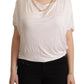 Elegant White Gold Chain T-Shirt Top