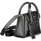 Black Polyester Women Handbag