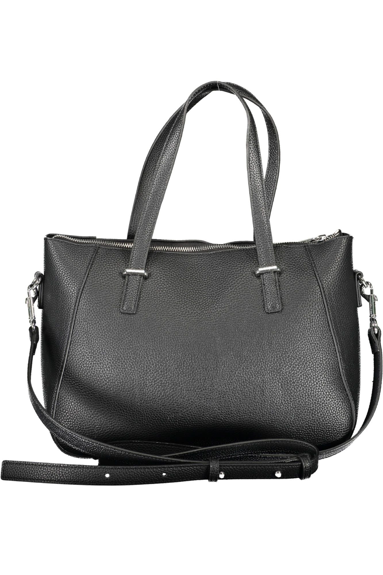 Black Polyethylene Women Handbag