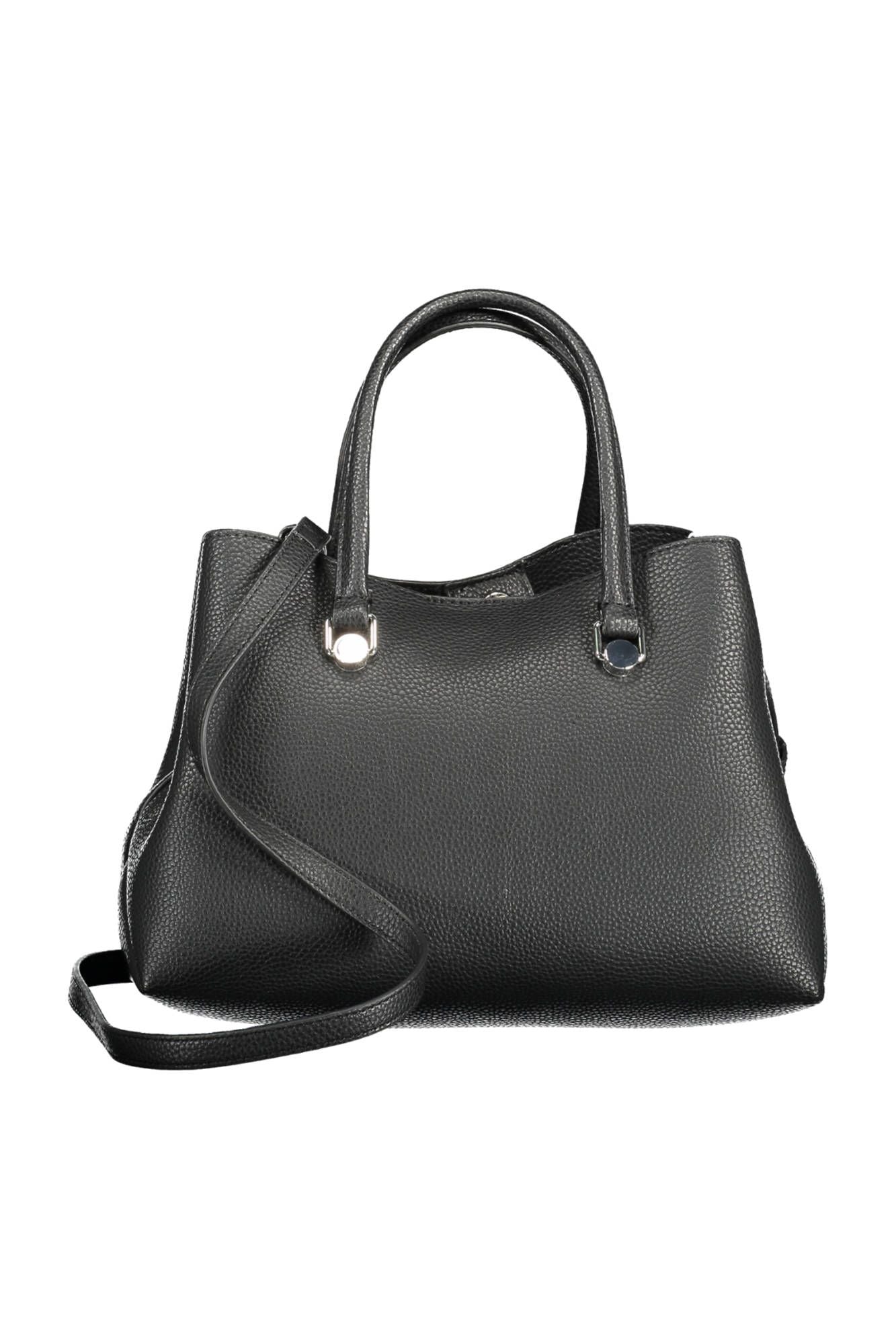 Black Polyester Women Handbag