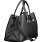 Black Polyester Women Handbag