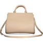 Beige Polyethylene Women Handbag