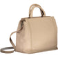 Beige Polyethylene Women Handbag