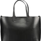 Black Polyethylene Women Handbag