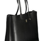 Black Polyethylene Women Handbag