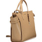 Beige Polyester Women Handbag