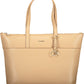 Beige Polyester Women Handbag