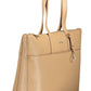 Beige Polyester Women Handbag