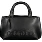 Black Polyester Women Handbag