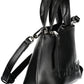 Black Polyester Women Handbag