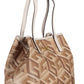 Beige Polyethylene Women Handbag