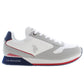 White Polyester Men Sneaker