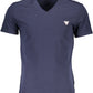 Blue Cotton Men T-Shirt