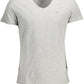 Gray Polyester Men T-Shirt