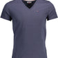 Blue Cotton Men T-Shirt