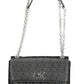 Black Polyester Women Handbag