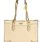 Beige Polyethylene Women Handbag