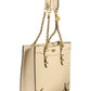 Beige Polyethylene Women Handbag