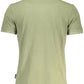 Green Cotton Men Polo Shirt