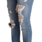 Chic Distressed Denim Skinny Jeans