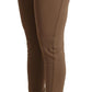 Chic Brown Mid Waist Tapered Pants