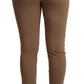 Chic Brown Mid Waist Tapered Pants