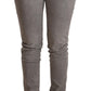 Sleek Gray Skinny Low Waist Jeans