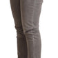 Sleek Gray Skinny Low Waist Jeans