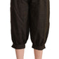 Chic Cropped Harem Pants in Luxe Brown Blend