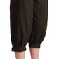 Chic Cropped Harem Pants in Luxe Brown Blend