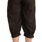 Chic Cropped Harem Pants in Luxe Brown Blend