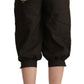 Elegant Brown Cropped Harem Pants