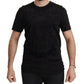 Elegant Black Baroque Crewneck Tee