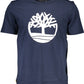 Blue Cotton Men T-Shirt