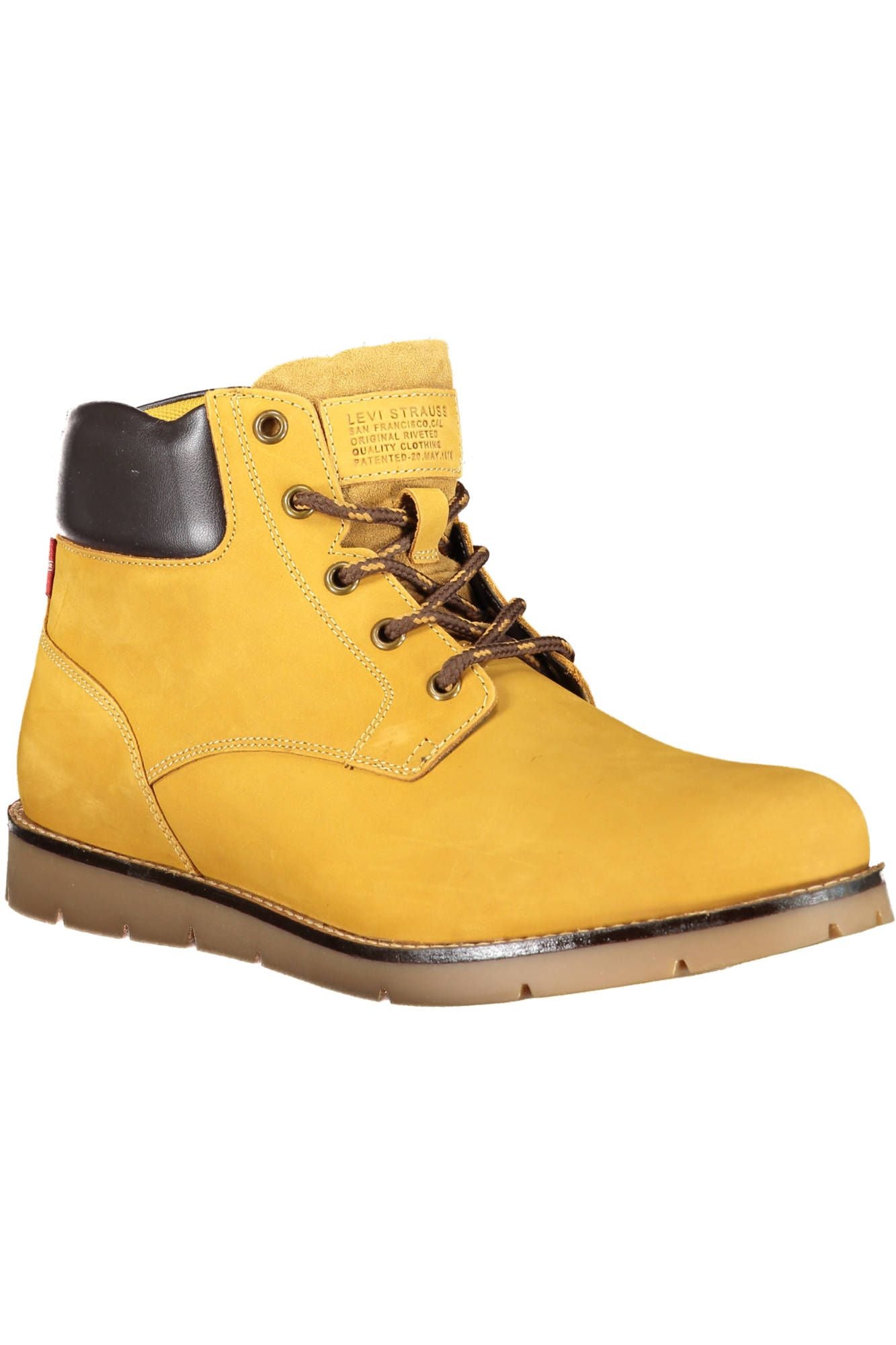 Yellow Leather Men Boot