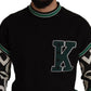 Regal Crewneck Pullover Sweater - Black & Green