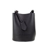 Lorne Small Black Pebbled Leather Bucket Crossbody Handbag Purse