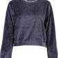 Blue Cotton Women Sweater