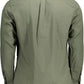 Green Cotton Men Shirt