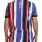 Elegant Striped Cotton Polo T-shirt