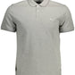 Gray Cotton Men Polo Shirt