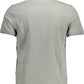 Gray Cotton Men Polo Shirt