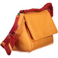 Chic Orange Shoulder Bag with Contrasting Details