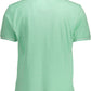 Green Cotton Men Polo Shirt