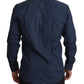 Elegant Slim Fit Blue Martini Dress Shirt