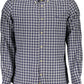 Blue Cotton Men Shirt