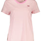 Pink Cotton Women T-Shirt