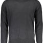 Black Cotton Men Sweater