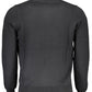 Black Cotton Men Sweater