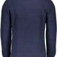 Blue Cotton Men Sweater